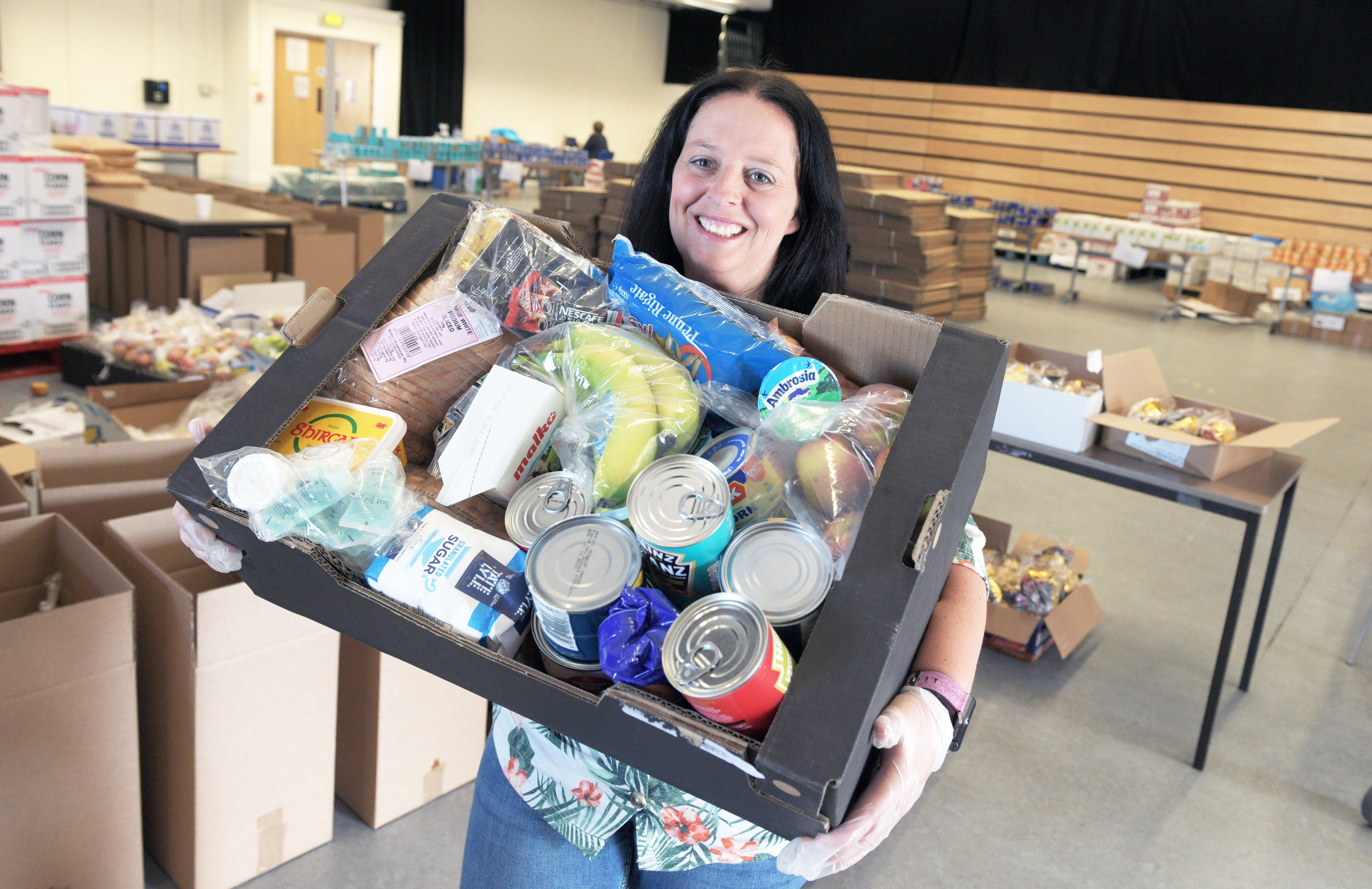 Food box distribution