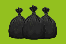 Black bags – non recyclable waste only
