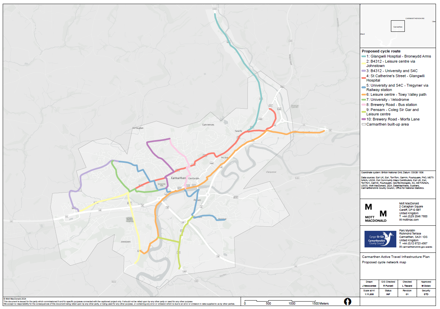 Carmarthen Active Travel map