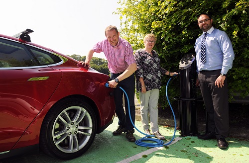 Electric Car Charging Point at Nant y Ci Park &amp; Ride