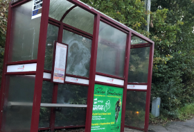 Damaged bus shelters