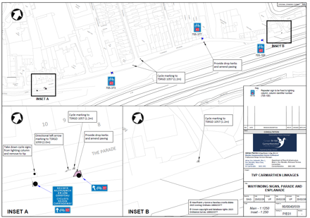 Wayfinding signs, Parade and Esplanade