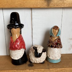Image of Pottery Welsh lady, sheep and cockle lady