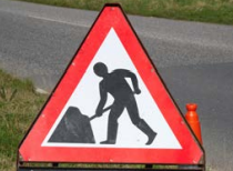 Roadworks sign