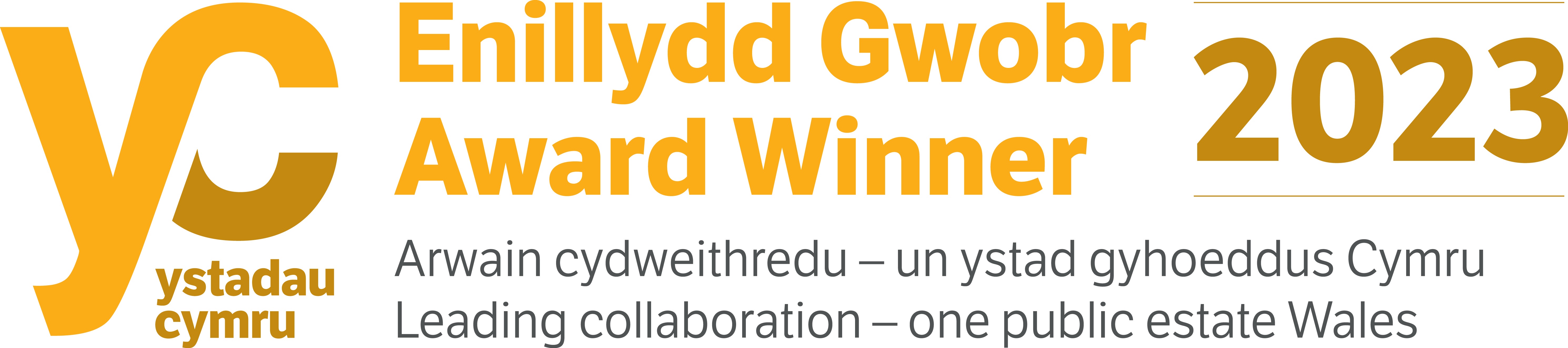 logo for the Ystadau Cymru Leading collaboration