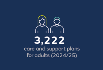 3,222 care and support plans for adults (2024/25)