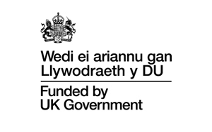 Wedi ei ariannu gan y Llywodraeth y DU. Funded by UK Government