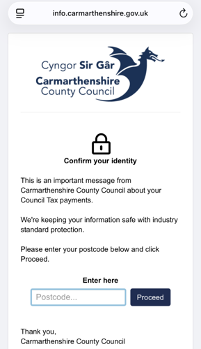 image of the verification page text
